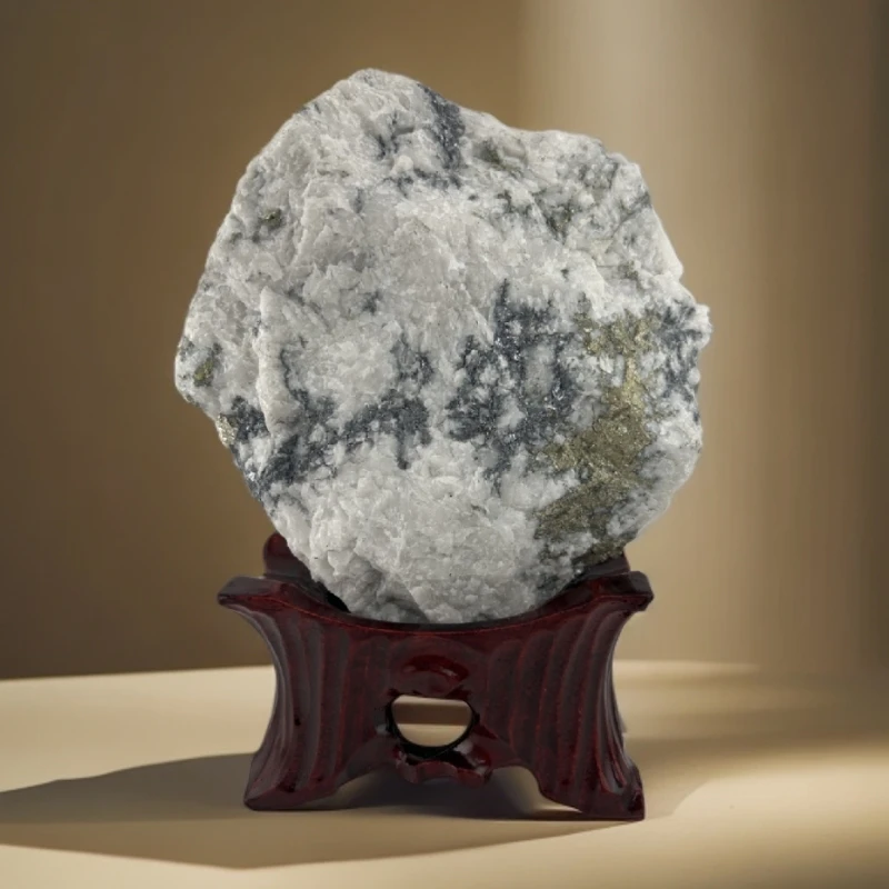 金矿石摆件 矿物晶体（命名：金雪岩）