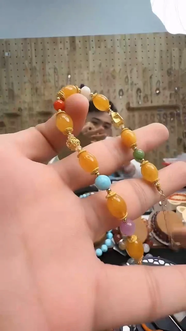 手链蜜蜡银S925镶嵌村1681