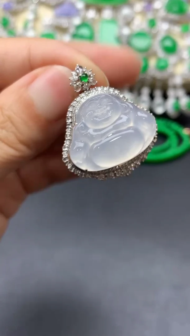 颈饰18K金镶嵌翡翠✨***✨392-中国好珍宝