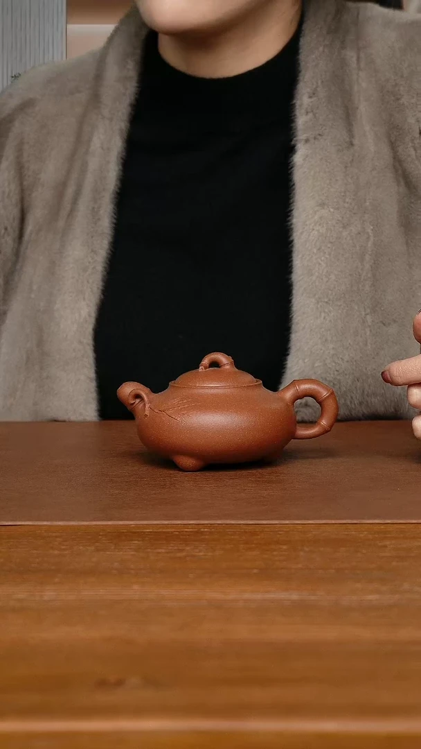【闪购商品】紫砂茶壶王琳玲竹趣 降坡泥220cc