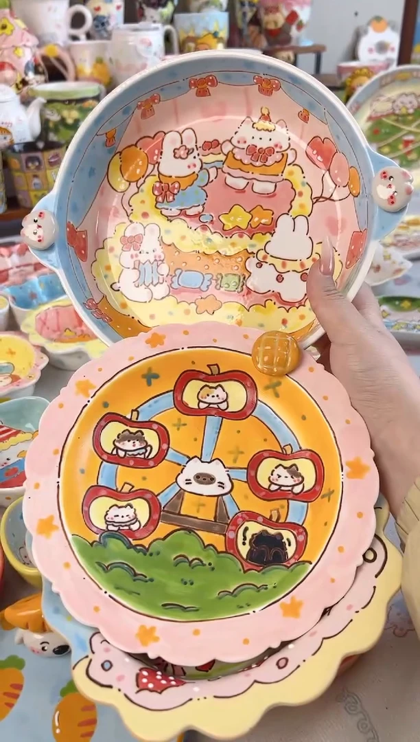 摆件陶是****呀预售蜡光景德镇陶瓷手绘微瑕
