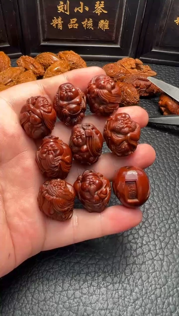 手串/手链橄榄核回血天府本工整身立雕八大仙手串