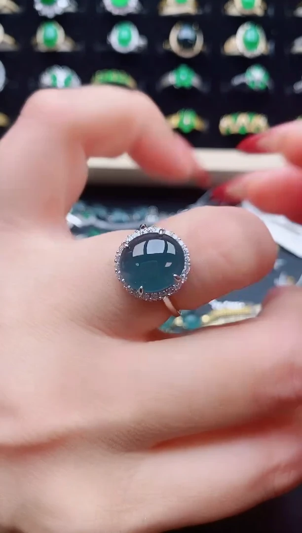 【闪购商品】翡翠戒指银S925镶嵌321321