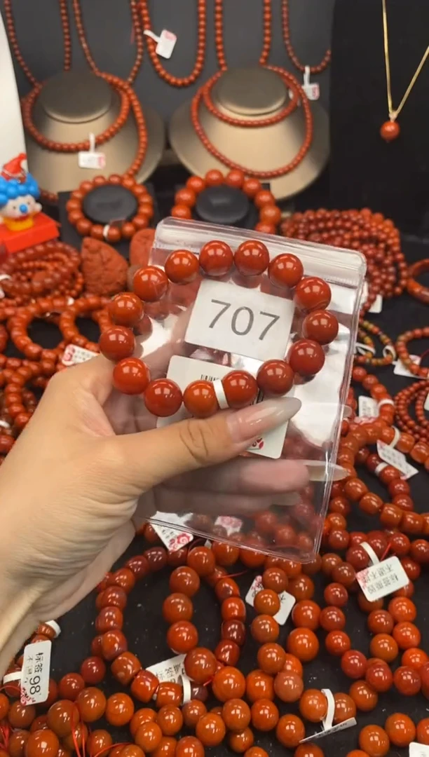 南红玛瑙手串未镶嵌707-14mm