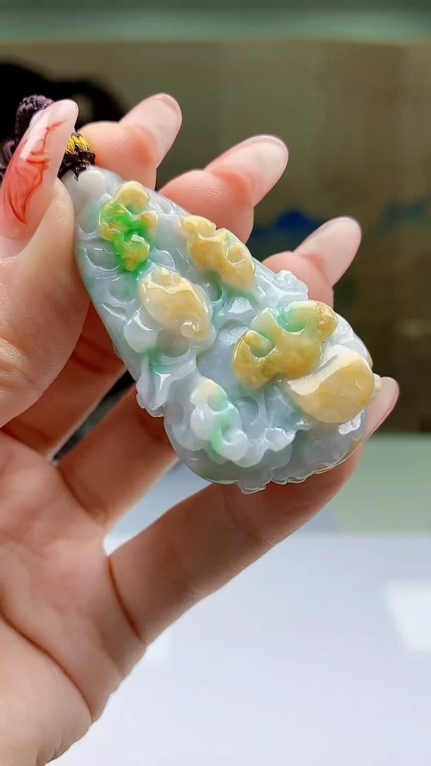 【闪购商品】定制翡翠未镶嵌4902ty-毛货挂件27