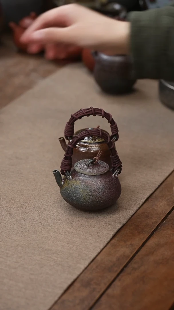 茶壶紫砂藤编提梁 小号2