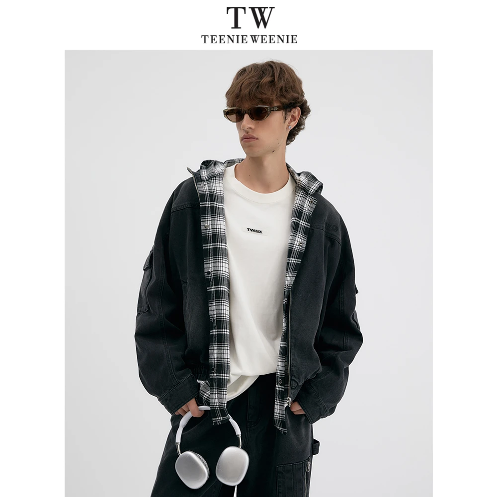 Teenie Weenie小熊男款街头风宽松25年慵懒风牛仔夹克TNJE257806U