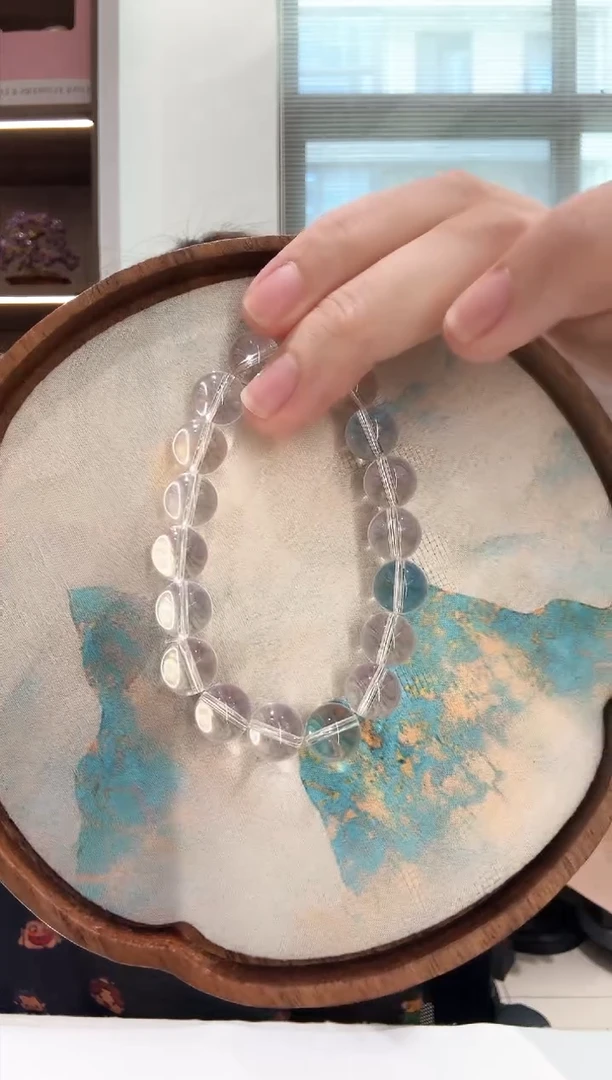 水晶手串未镶嵌精品白水晶卡10+