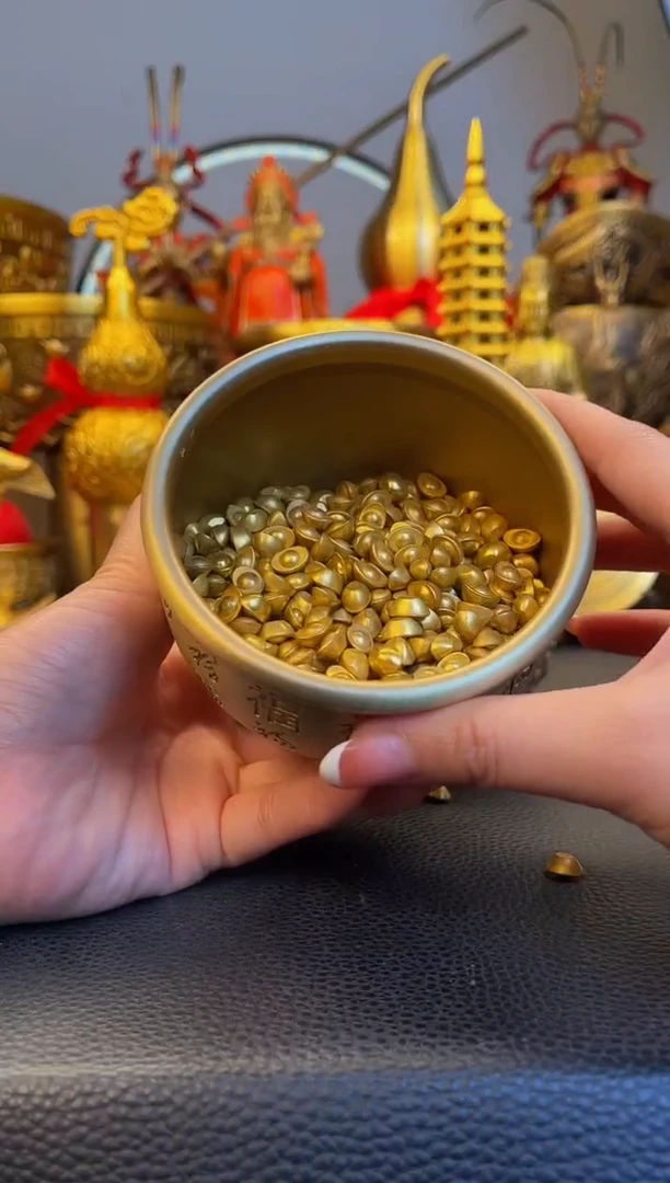 【闪购商品】黄铜沙金小元宝1200颗