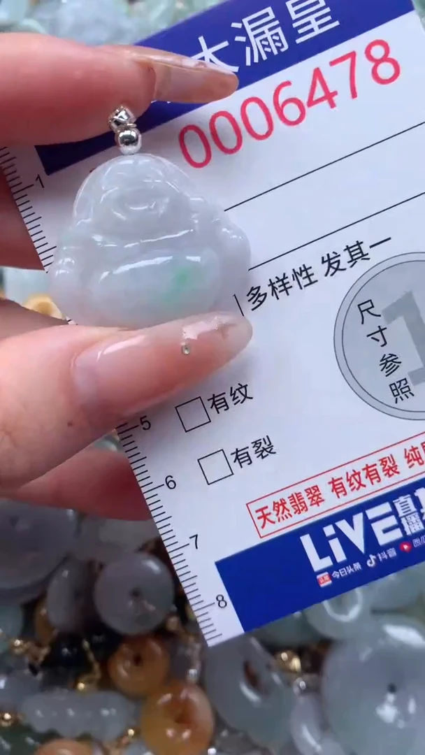 翡翠未镶嵌吊坠(不含链)6478