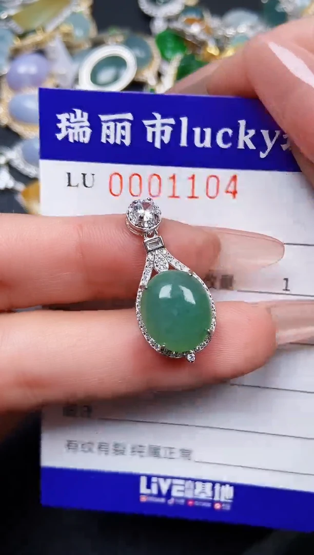 【闪购商品】翡翠颈饰银S925镶嵌1104