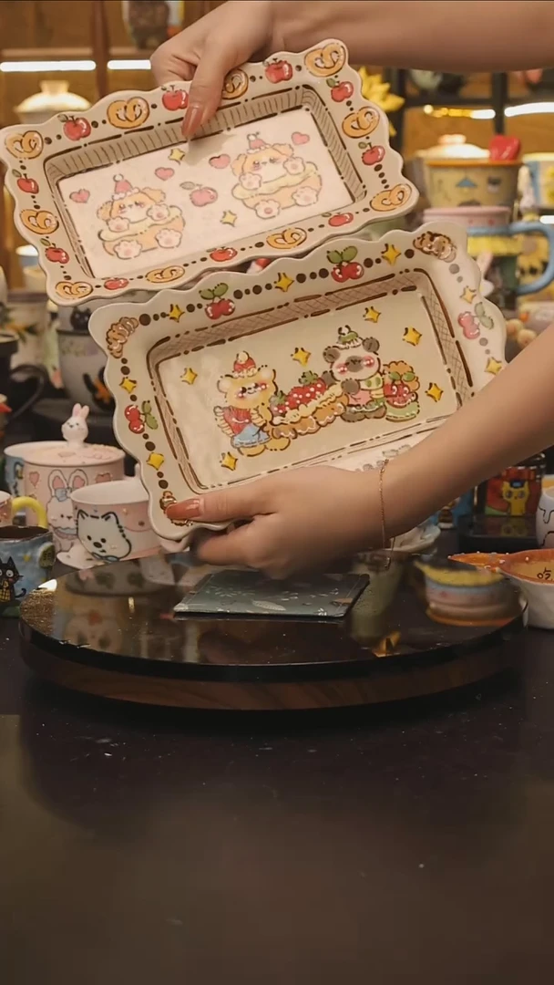 随机景德镇釉下彩绘设计师款式陶瓷