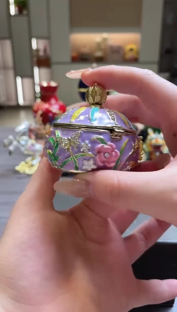 摆件七宝烧珐琅彩首饰盒