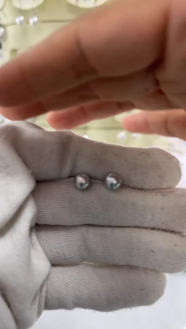 【闪购商品】海水珍珠耳饰银S925镶嵌海水珍珠耳饰