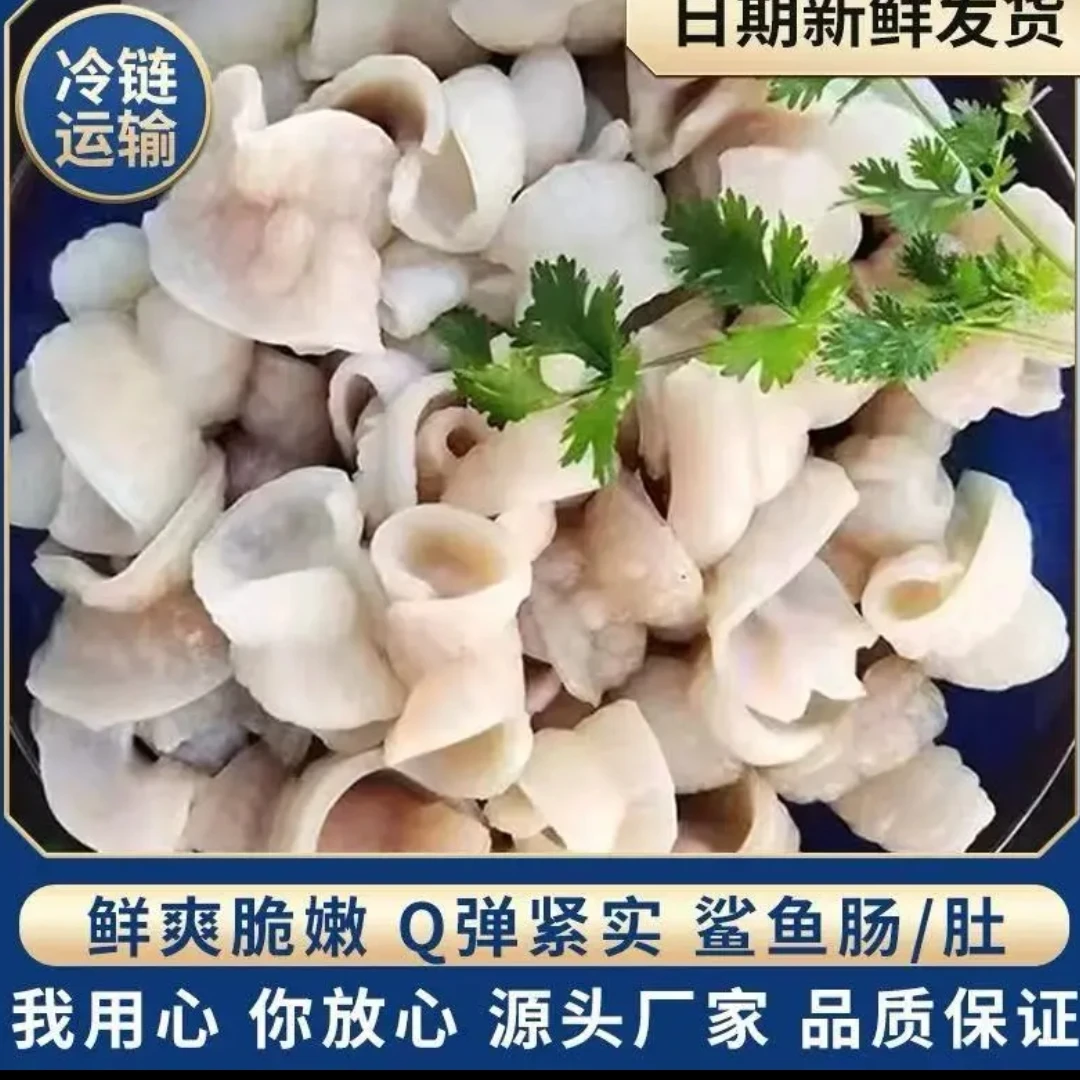 深海新鲜鲨鱼肠鲨鱼肚脆肠脆肚鱼肠鱼肚鱼胶鱼胃餐饮火锅酒店食材