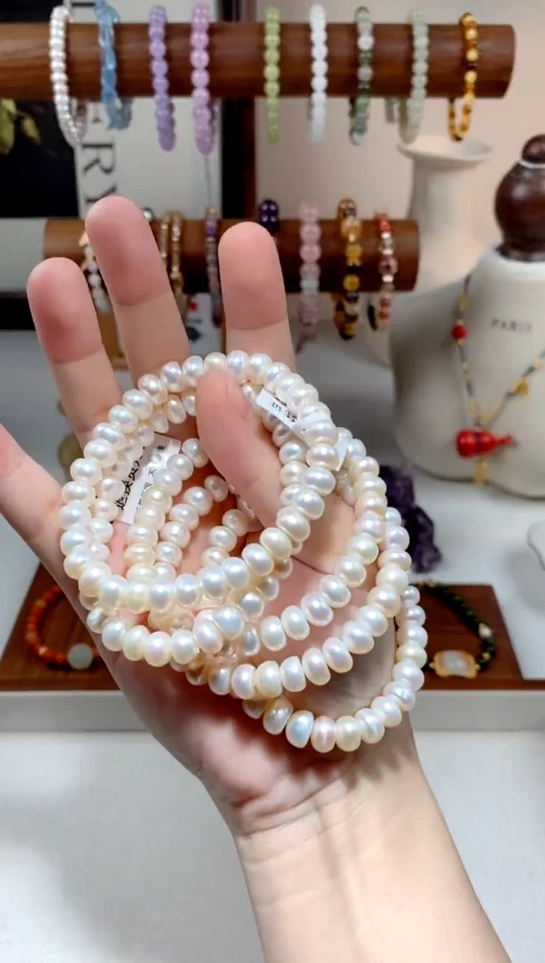 【闪购商品】淡水珍珠手绳未镶嵌蘑菇珍珠手串8