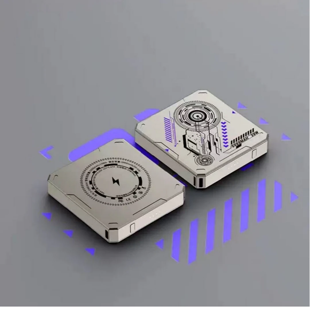 准新品 【按照主播讲解拍】机甲风磁吸便携式充电宝5000毫安
