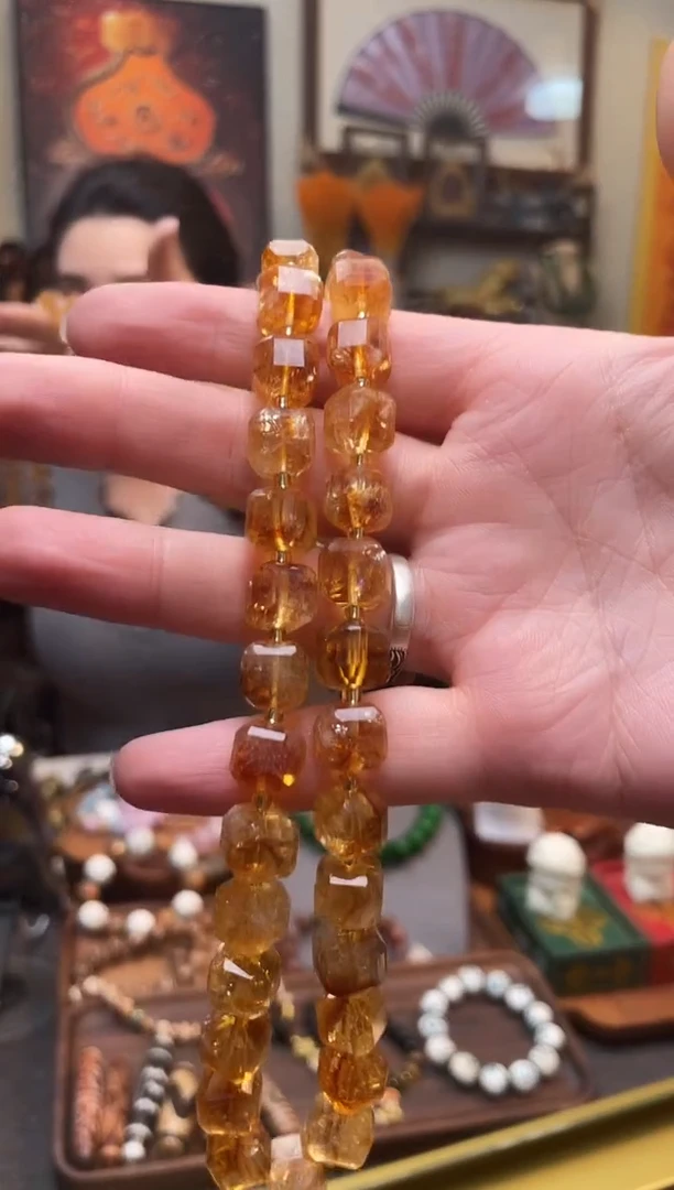 【闪购商品】柏香籽/百香籽吊坠0211-18暴力黄项链