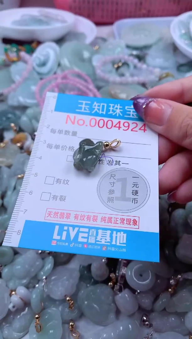 翡翠未镶嵌吊坠(不含链)4924