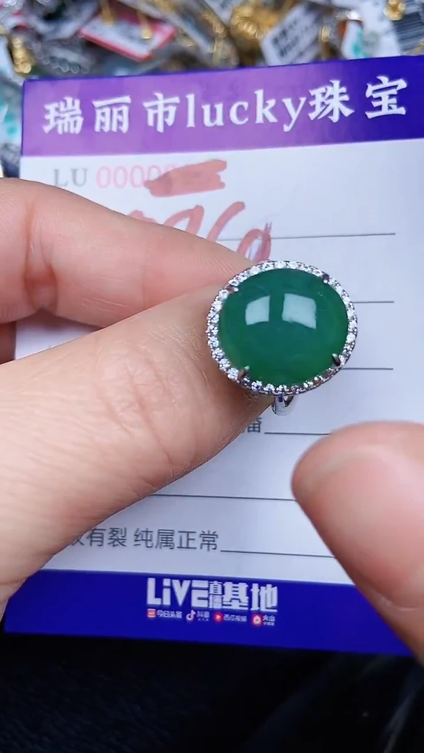 颈饰银S925镶嵌翡翠0960