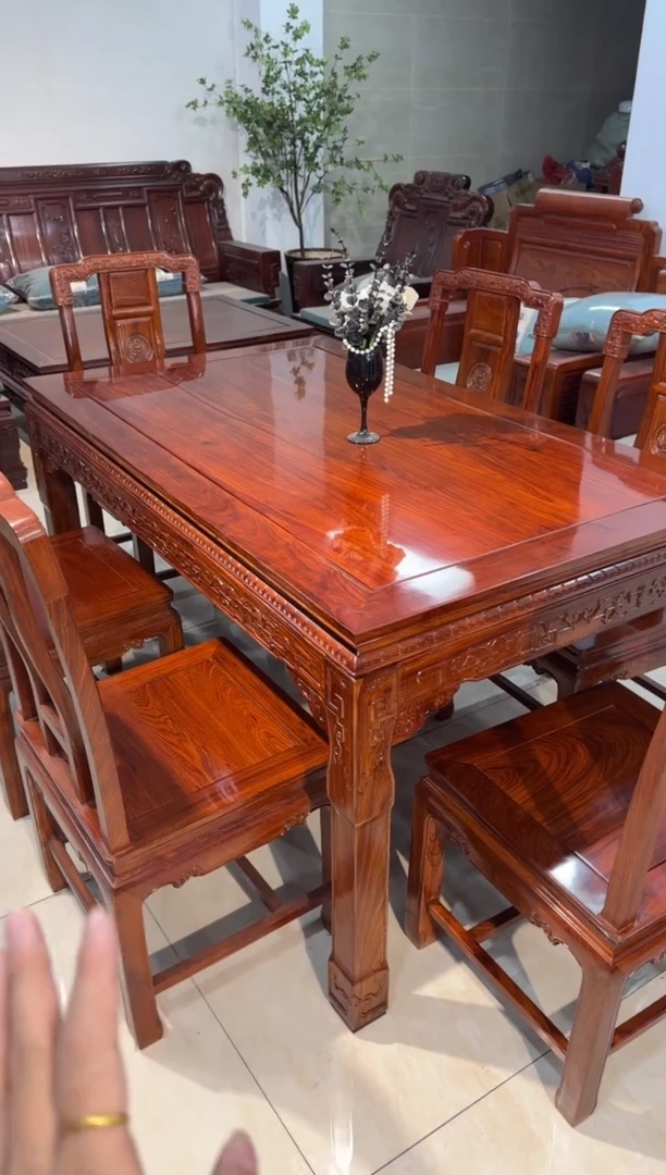 花梨木类柜类家具刺猬紫檀148*90*80西餐桌一套