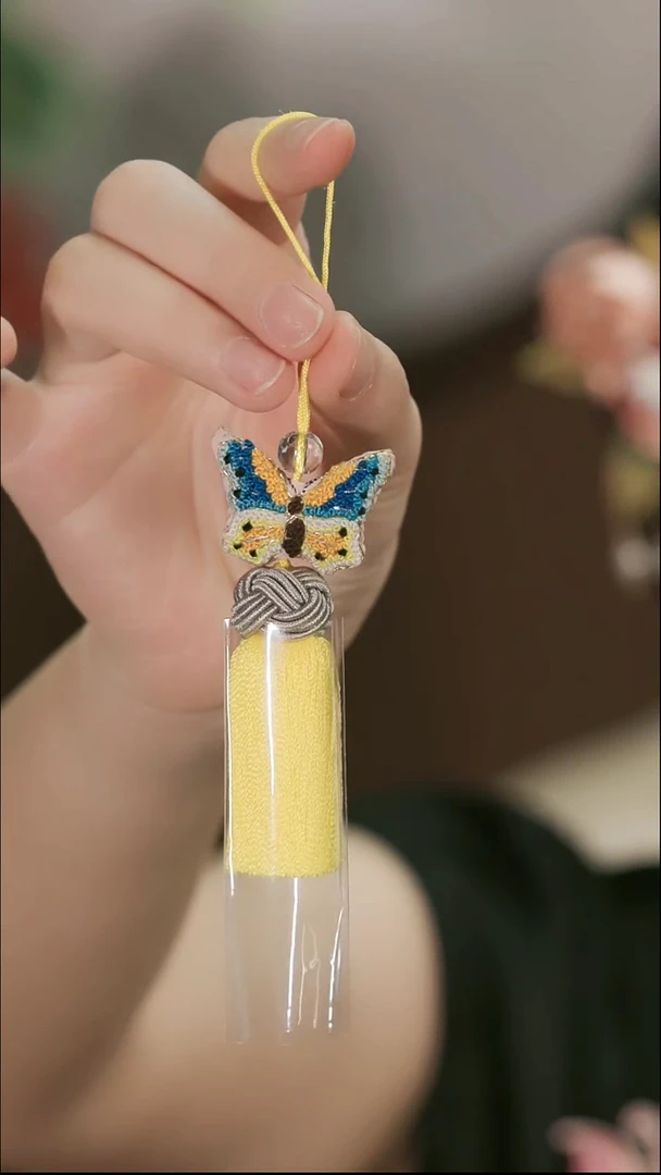 刺绣湘传礼纯手工小流苏挂件