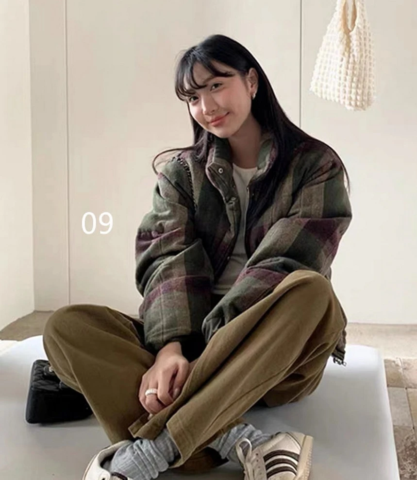 小妳XiaoNi———（冬款格子习习外套6340157）