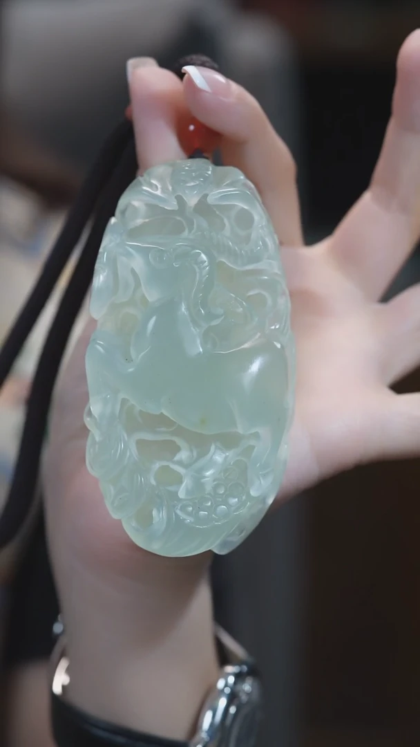 未镶嵌岫玉手把羊