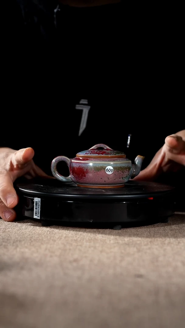 其他瓷609#苗辛伟一级品原矿钧瓷汉瓦壶