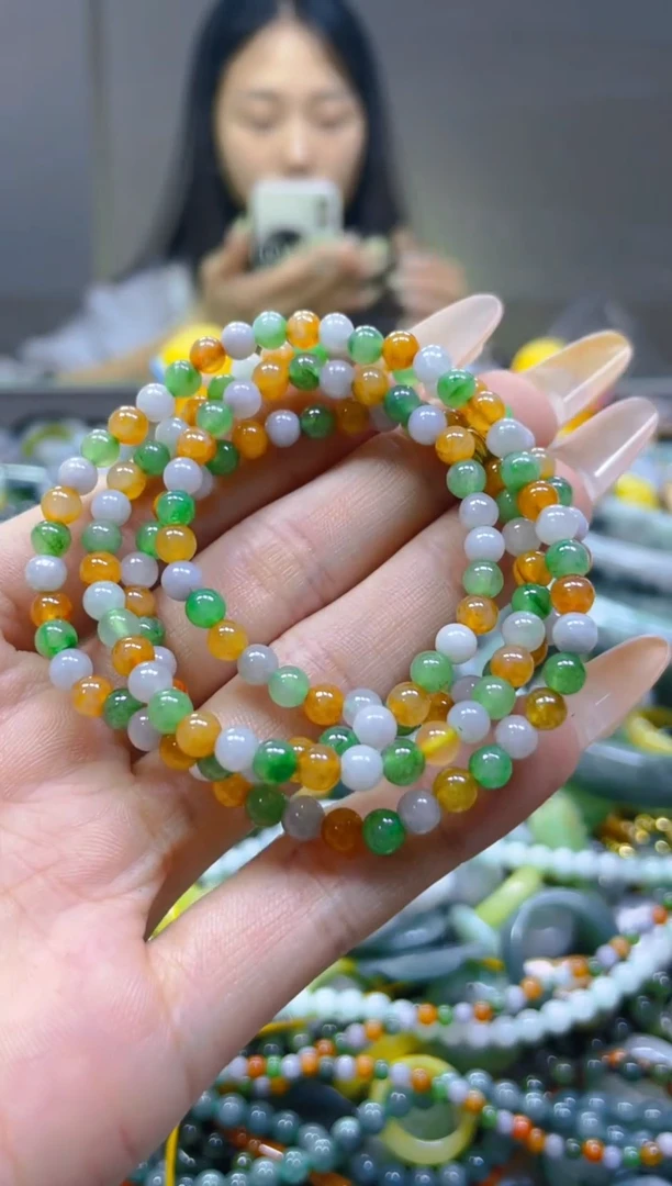 翡翠未镶嵌颈饰4MM/P/翡翠A货一图一物
