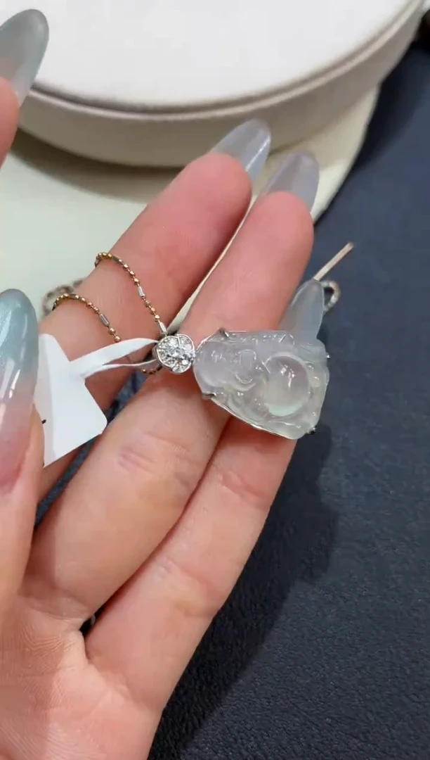 吊坠(不含链)银S925镶嵌翡翠吊坠