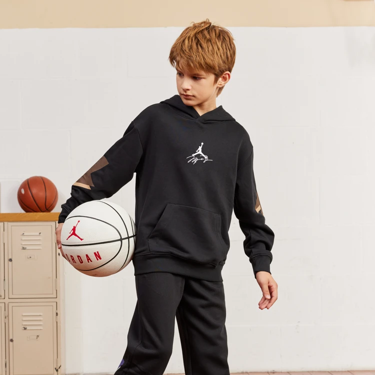 【断码】Air Jordan秋冬休闲加绒童装卫衣男童简约时尚卫衣C780