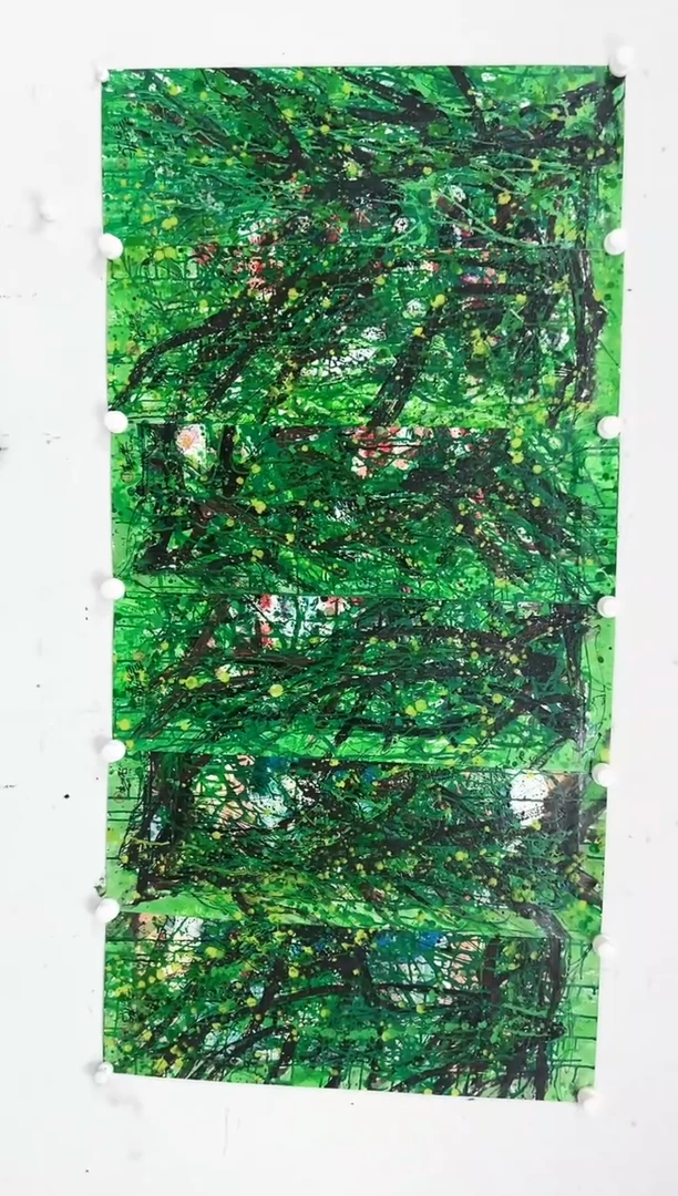 国画赵燮-12平尺条屏-国画作品