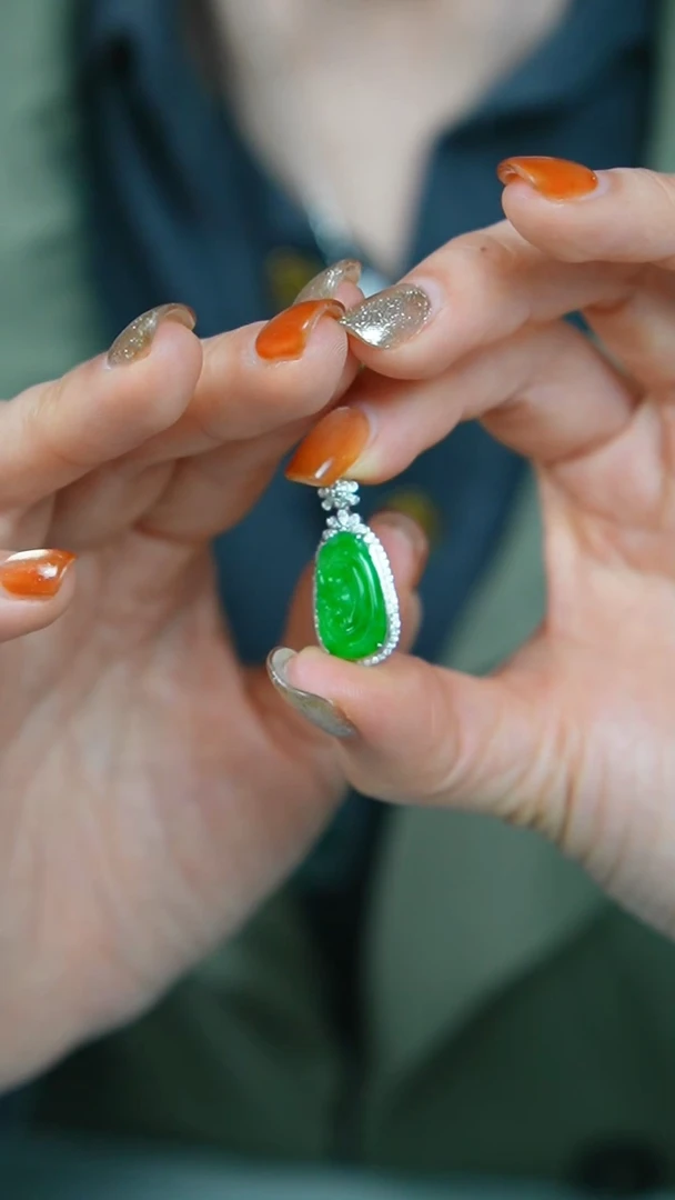 【闪购商品】翡翠挂件18K金镶嵌62-吊坠/姿/3