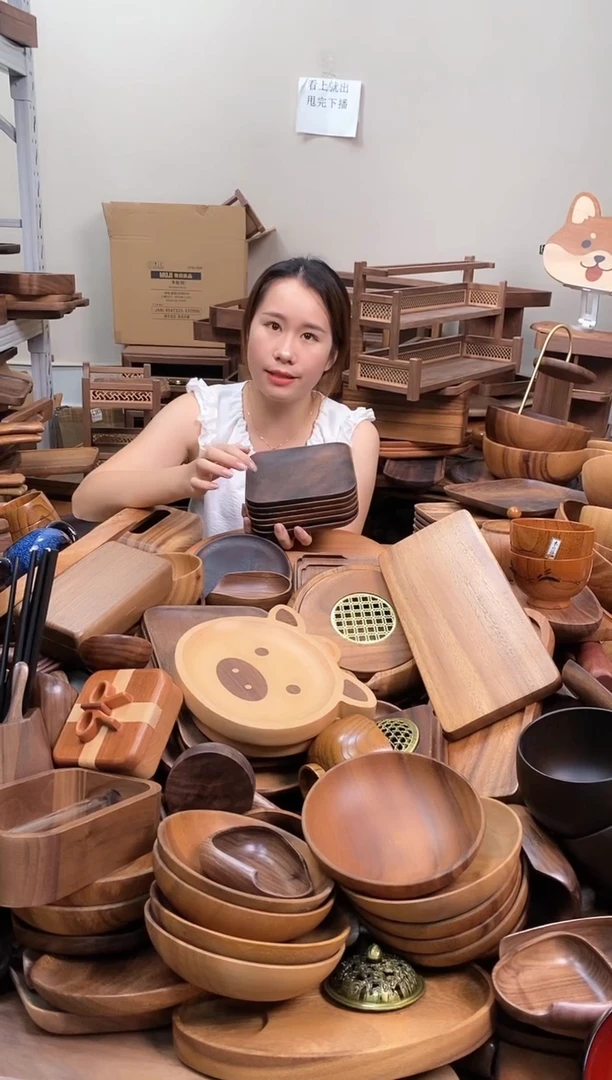 木  南美胡桃木正方盘16.5*16.5*2cm  深色