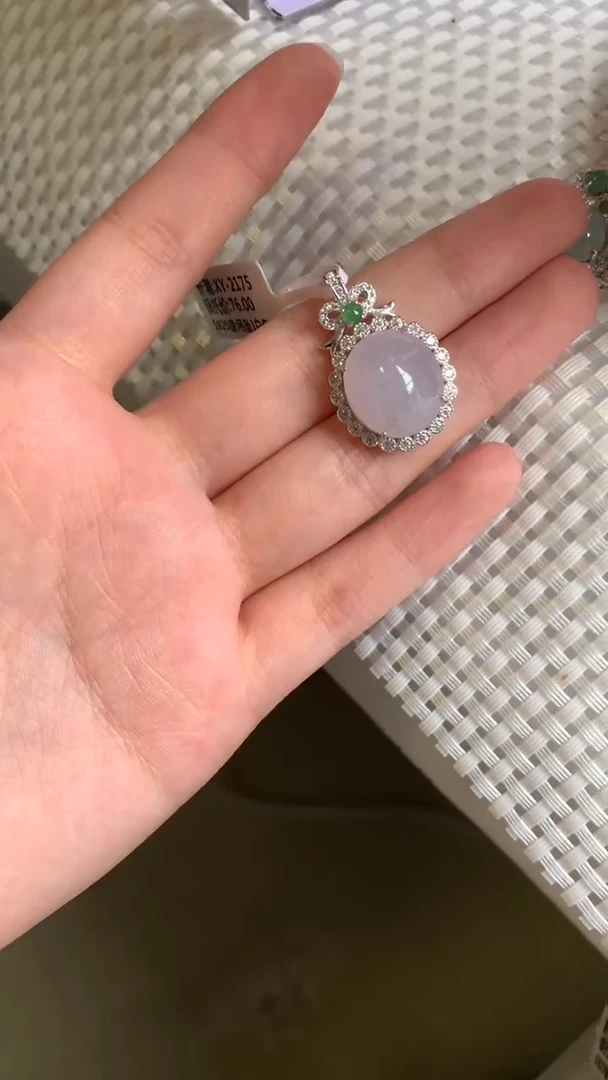 银S925镶嵌戒指翡翠吊坠