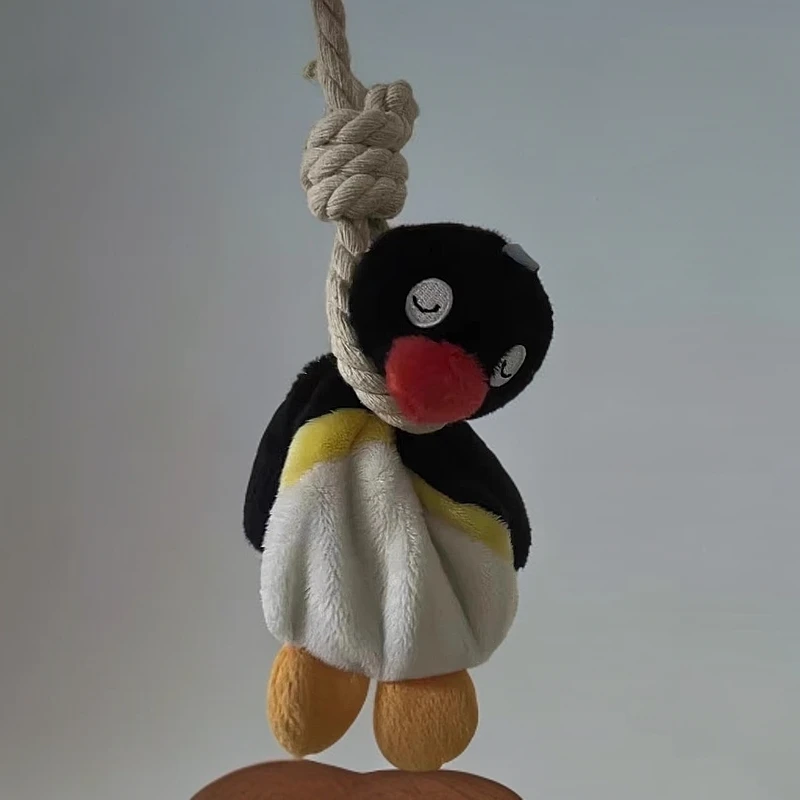 pingu企鹅玩偶毛绒玩具吊索书背包挂件钥匙扣搞怪公仔娃娃女挂饰