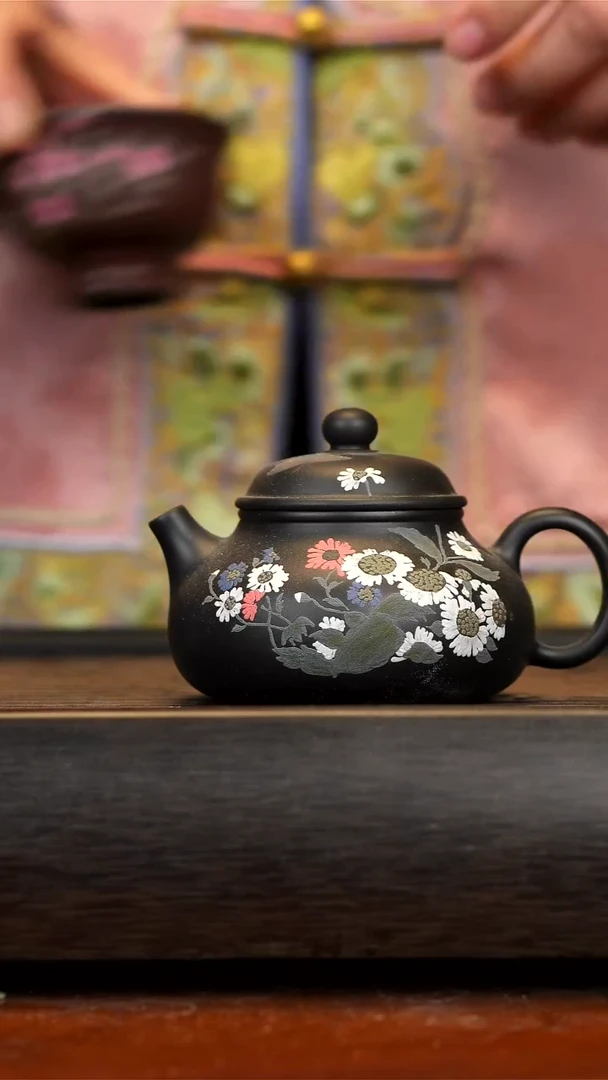 【闪购商品】紫砂茶壶焐灰容天 小雏菊