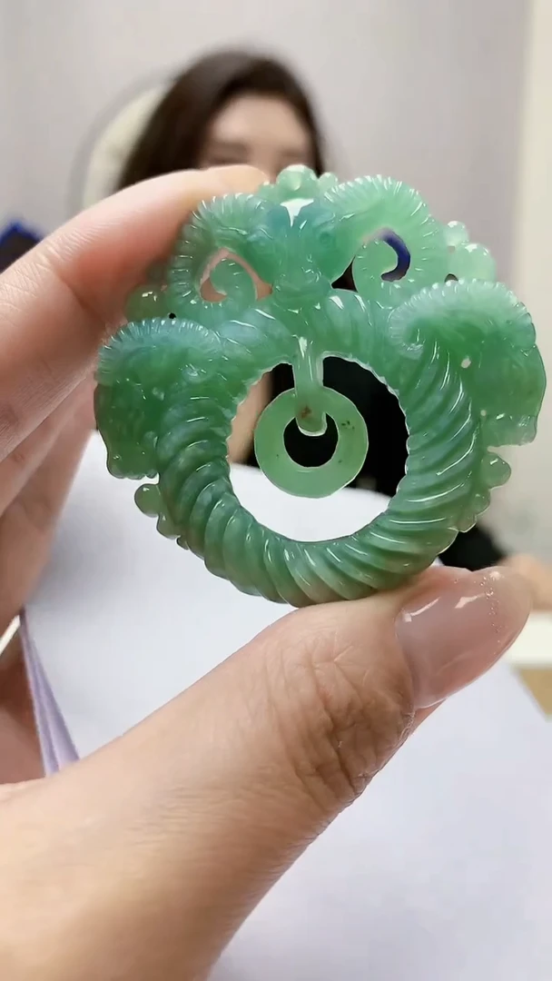 未镶嵌定制翡翠4829MM-毛货挂件45