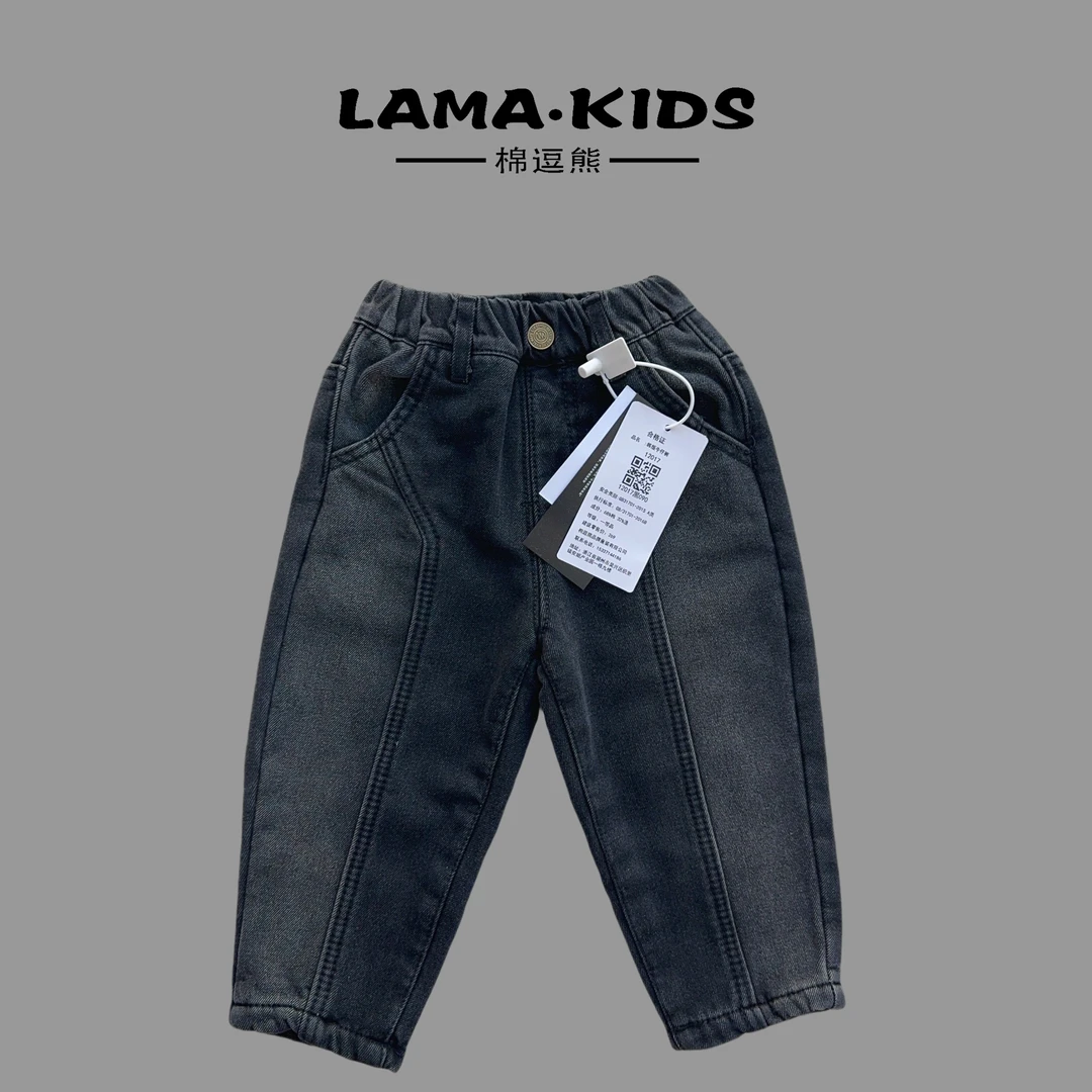 【棉逗熊品牌冬季】新款冬季时尚休闲百搭牛仔裤-12017