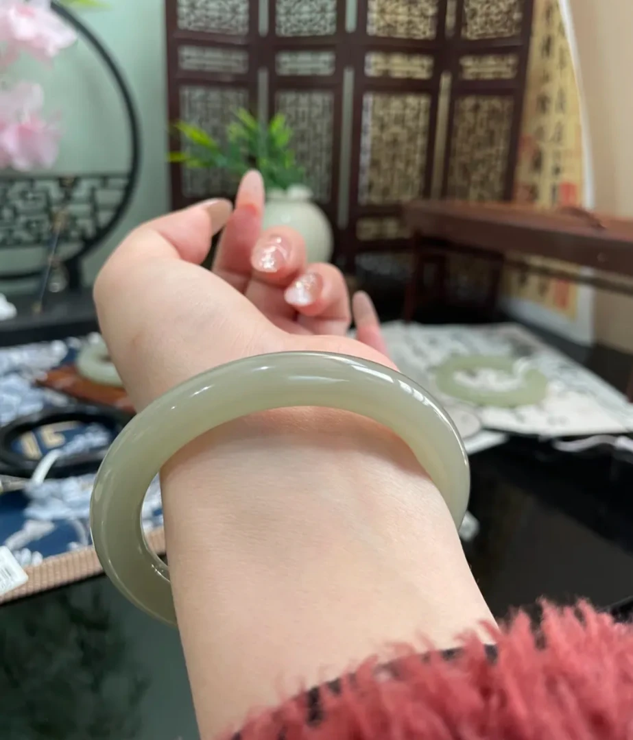 非金属珐琅手镯 条宽卡13-15/茶晴色/天然镯子女士时尚女款平安镯