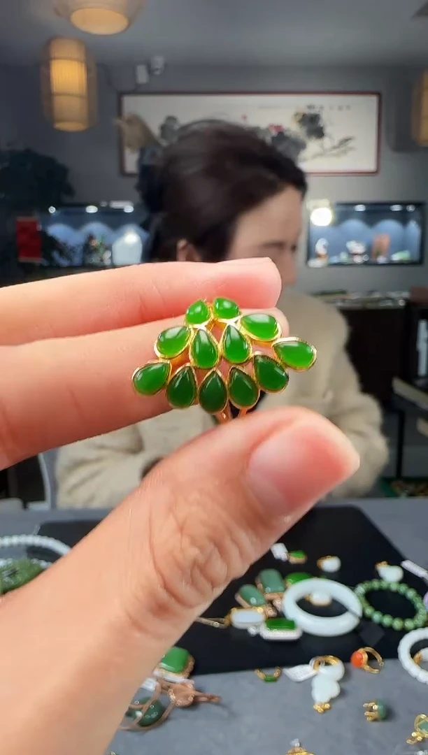 【闪购商品】和田玉戒指银S925镶嵌1