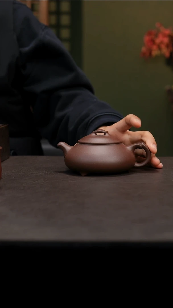 茶壶紫砂紫砂壶微瑕四底简瓢