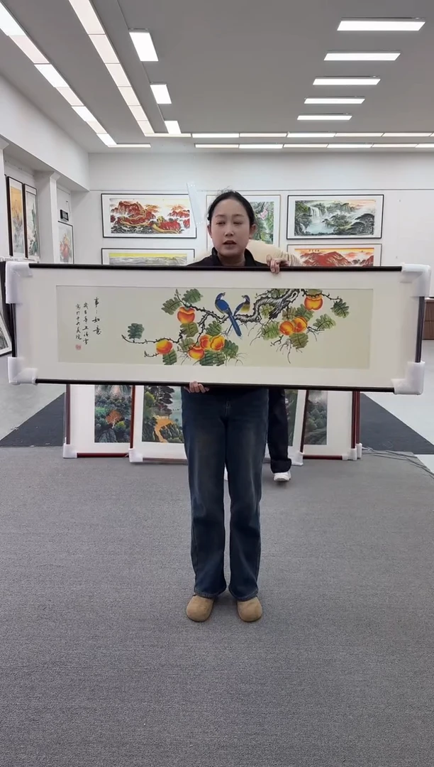 国画手绘 事事如意 150*45