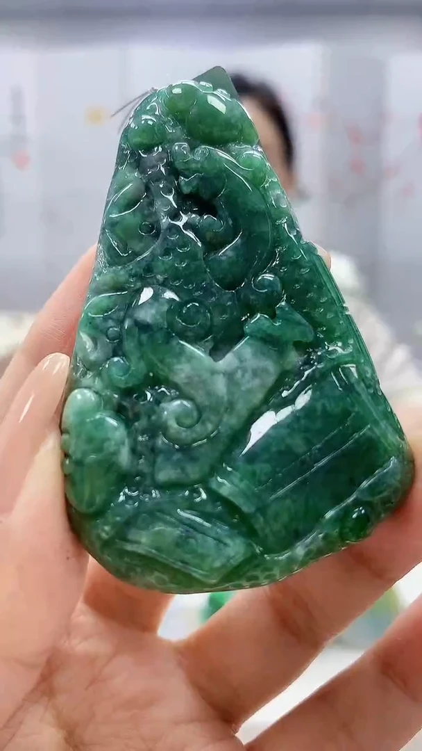 定制翡翠未镶嵌5160xx-毛货挂件7