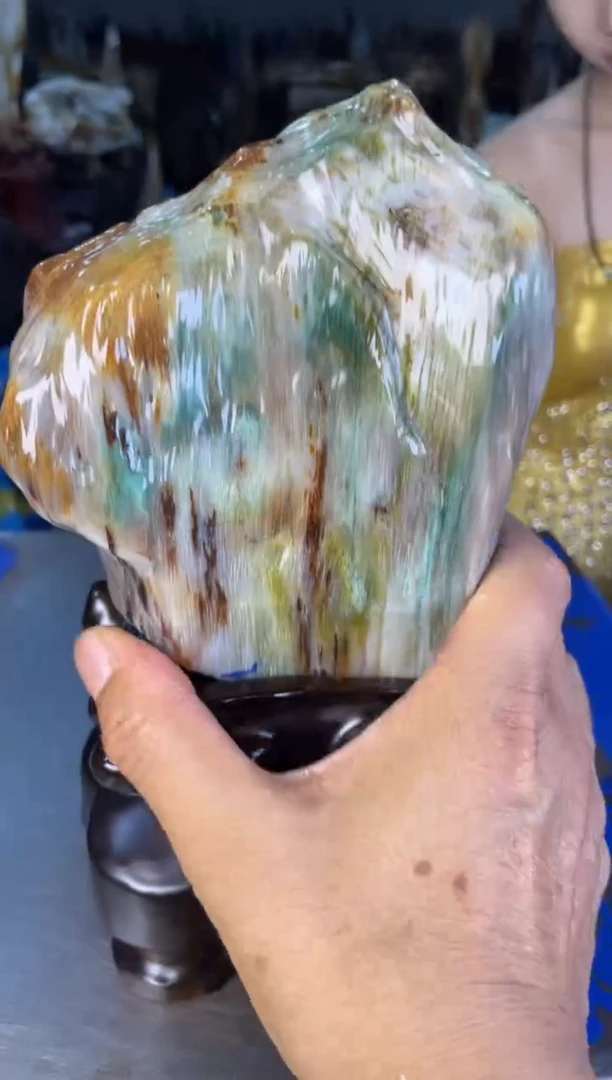 未镶嵌摆件硅化玉25