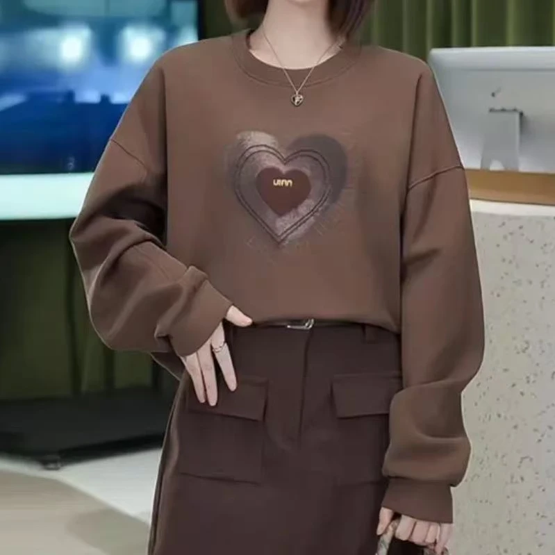 2024春秋新款圆领爱心卫衣休闲时尚显瘦女上衣82739长53