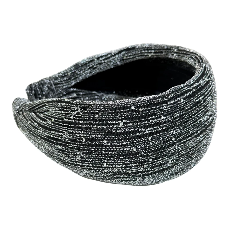 2025新款时尚璀璨星空宽边发箍精致灰色头箍发卡女不勒头洗脸发饰