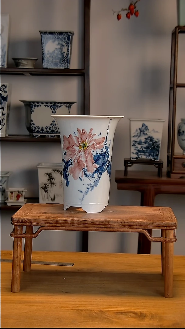 景德镇陶瓷手工花盆