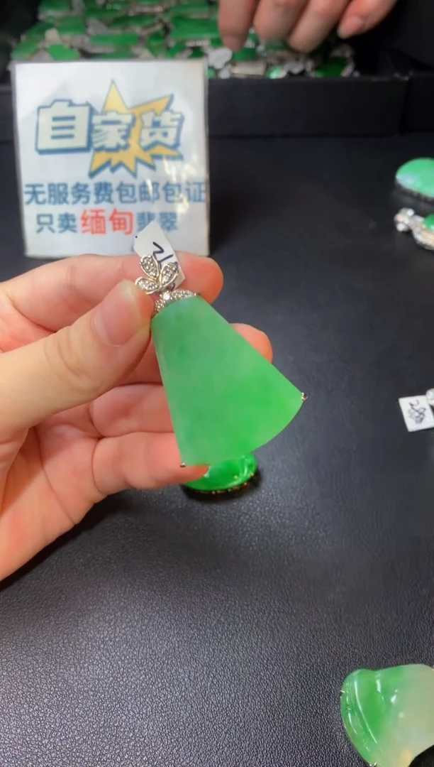 翡翠银S925镶嵌颈饰翡翠